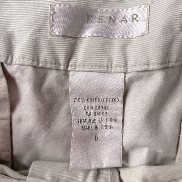 🤍KENAR🤍Beige khaki shorts with pockets . In good condition. Size 6. 💯cotton - Picture 3 of 10